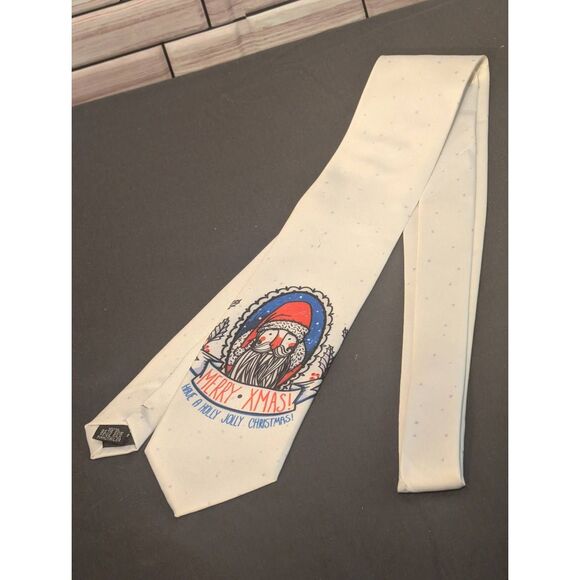 White Christmas tie - Picture 2 of 3